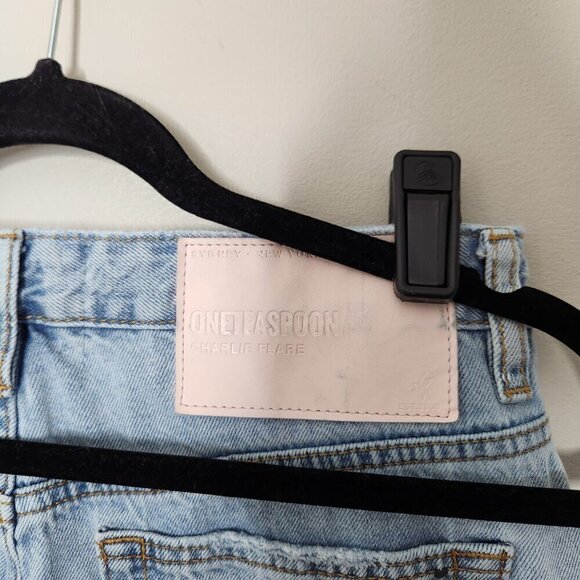 ONE TEASPOON FLEETWOOD ARTISTE CHARLIE SLIM HIGH WAIST FLARED JEANS - Picture 6 of 8